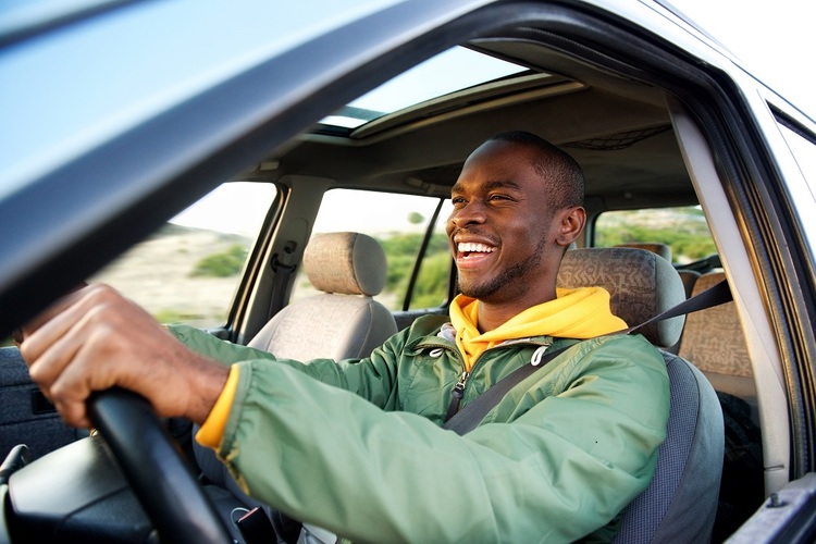 Man driving